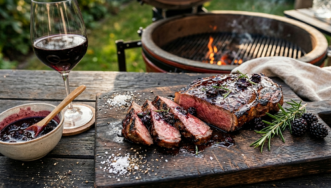 Perfekt zum Grillen: Unser Merlot ist nicht nur im Glas ein top Begleiter