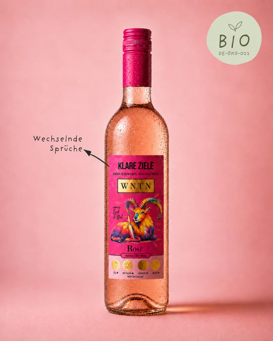 WNTN Bio Rose trocken in nachhaltiger Wein-Pfandflasche und Geschenkbox