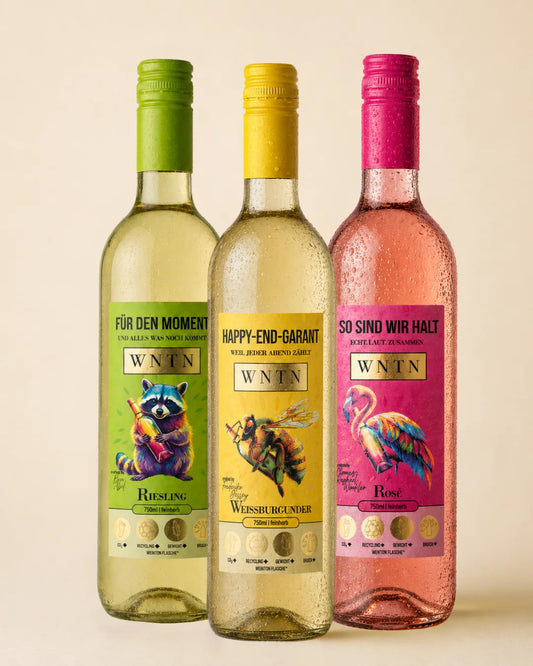 WNTN Halfway To Heaven 3er Box in nachhaltiger Wein-Pfandflasche und Geschenkbox