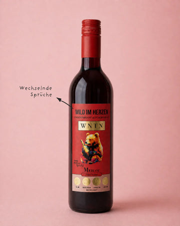 WNTN Merlot trocken in nachhaltiger Wein-Pfandflasche und Geschenkbox