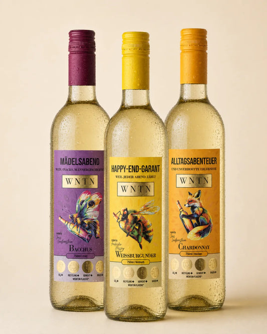 WNTN Midnight Sips 3er Box in nachhaltiger Wein-Pfandflasche und Geschenkbox