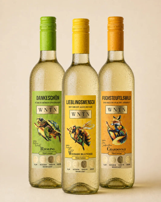 WNTN No More Overthinking 3er Box in nachhaltiger Wein-Pfandflasche und Geschenkbox