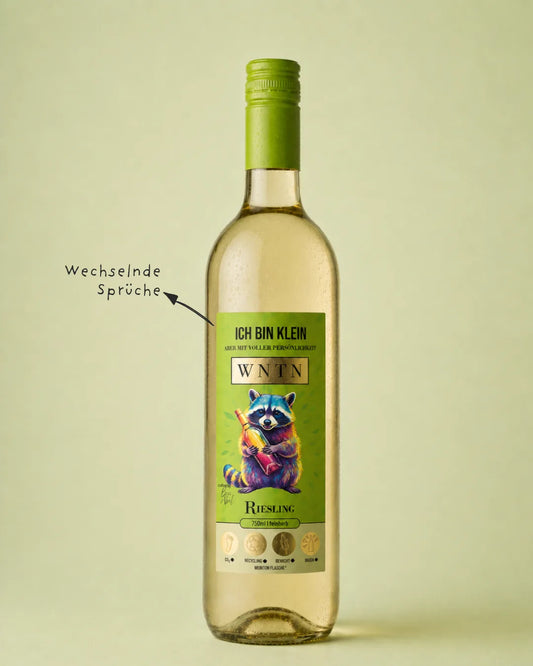 WNTN Riesling feinherb in nachhaltiger Wein-Pfandflasche und Geschenkbox