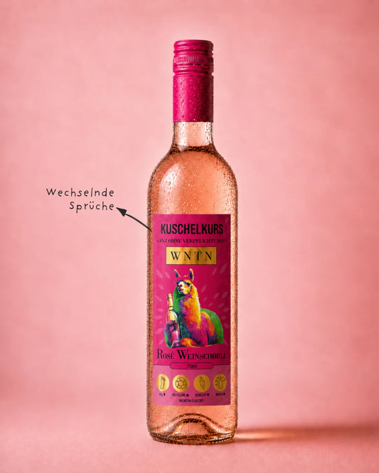 WNTN Rose Weinschorle in nachhaltiger Wein-Pfandflasche und Geschenkbox