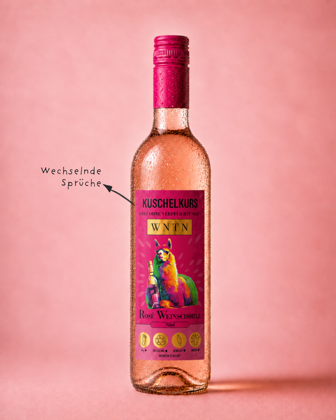WNTN Rosé Weinschorle in nachhaltiger Wein-Pfandflasche