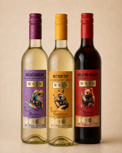 WNTN Wine Anytime 3er Box in nachhaltiger Wein-Pfandflasche und Geschenkbox